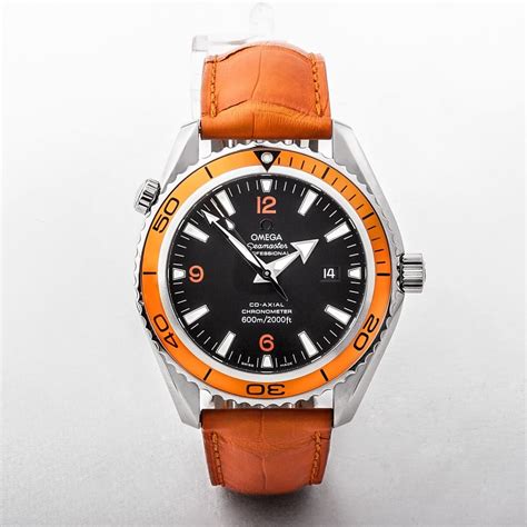 omega seamaster orange black strap|authentic leather omega watch strap.